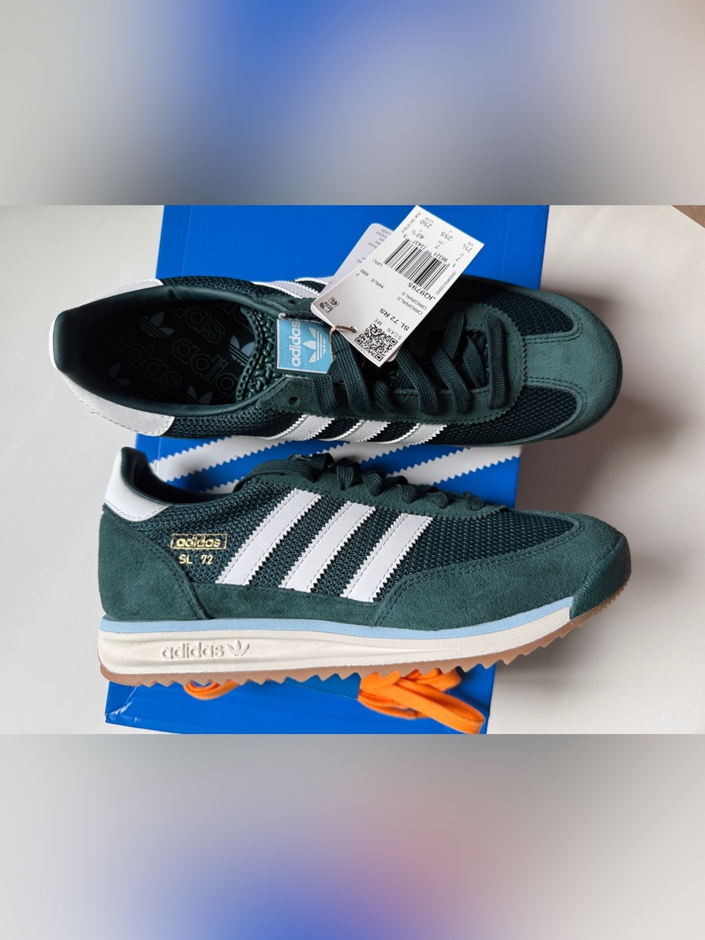adidas [7.5] Men’s SL 72 RS Mesh Sneakers Dark Green JQ9795